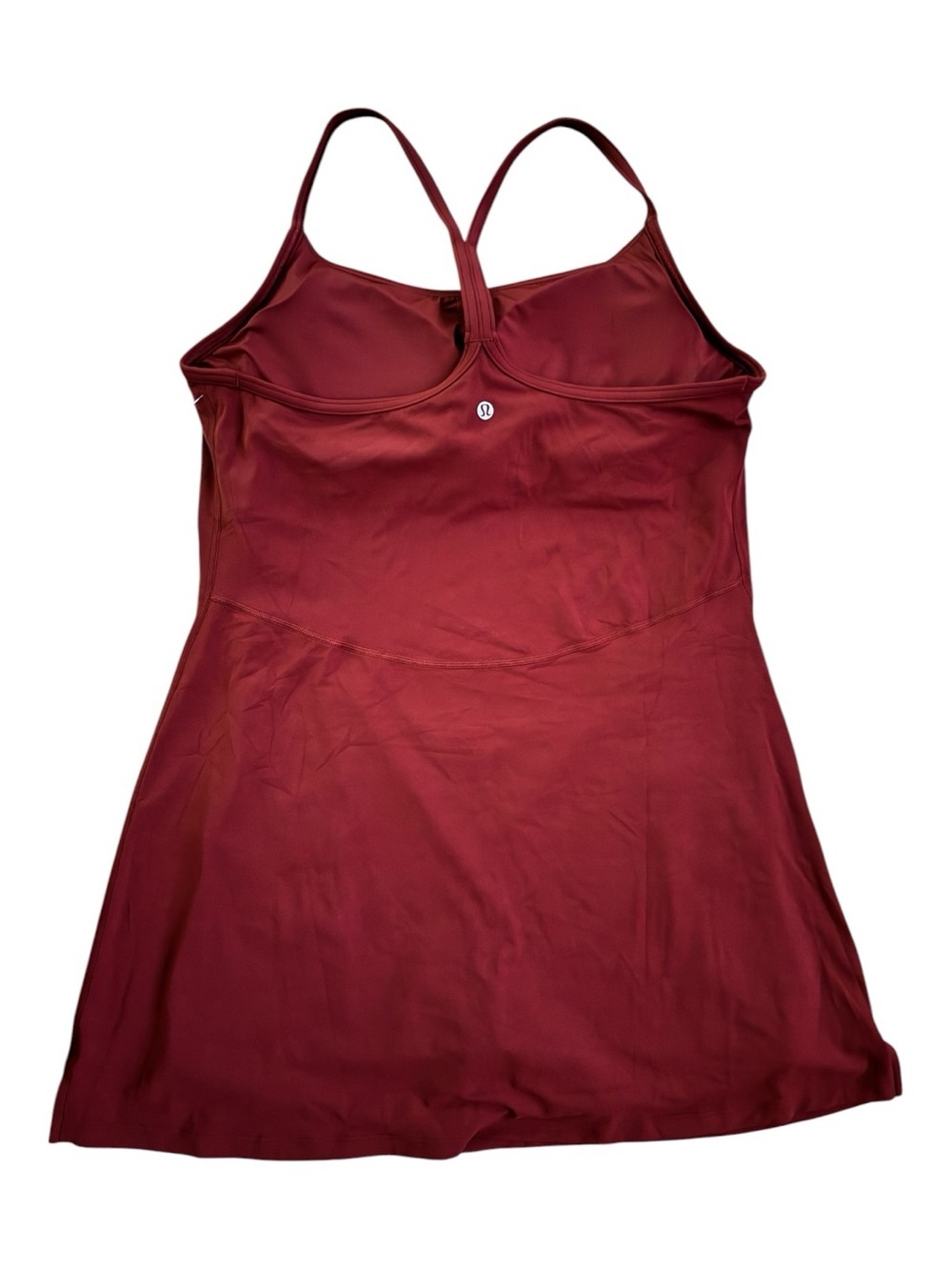 Lululemon Flow Y Dress Cranberry Charm NWT Built-In Shorts B/C Cup - Picture 13 of 16